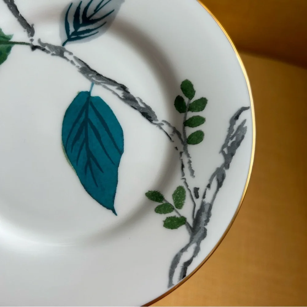 Kate Spade Lenox Birch Way Saucer plate dish blue green white